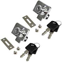 AERZETIX: 2x Cerraduras y llaves para puerta de mueble en vidrio cristal espejo 52-36mm C41396